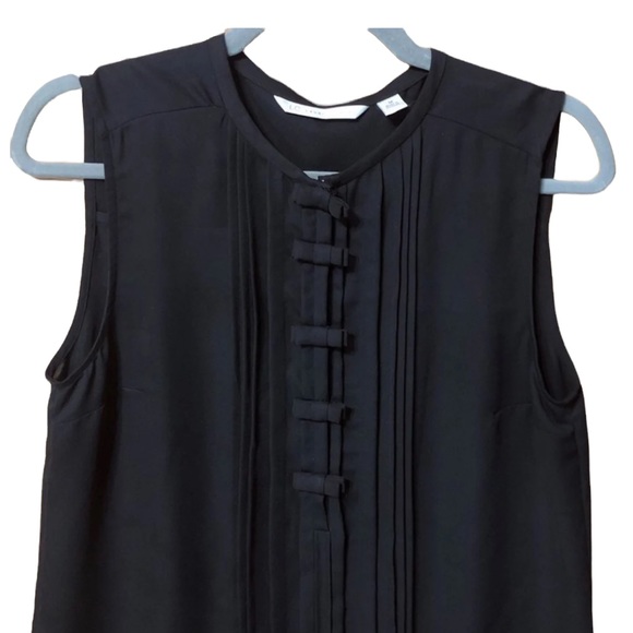 LC Lauren Conrad Tops - SOLD!! LC LAUREN CONRAD | BLACK SLEEVELESS TUXEDO BLOUSE SZ M